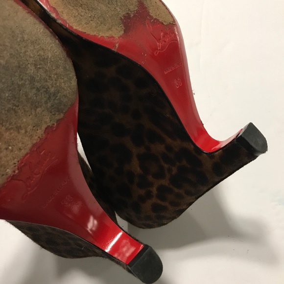Christian Louboutin Leopard Print Ron Ron Wedges - Picture 5 of 6